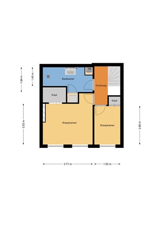 Floorplan - Gordelweg 195B, 3038 GJ Rotterdam